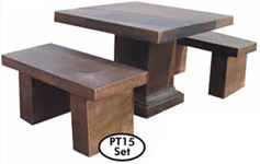 Concrete Square Table Set PT15