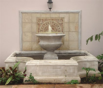 Concrete wall water feature